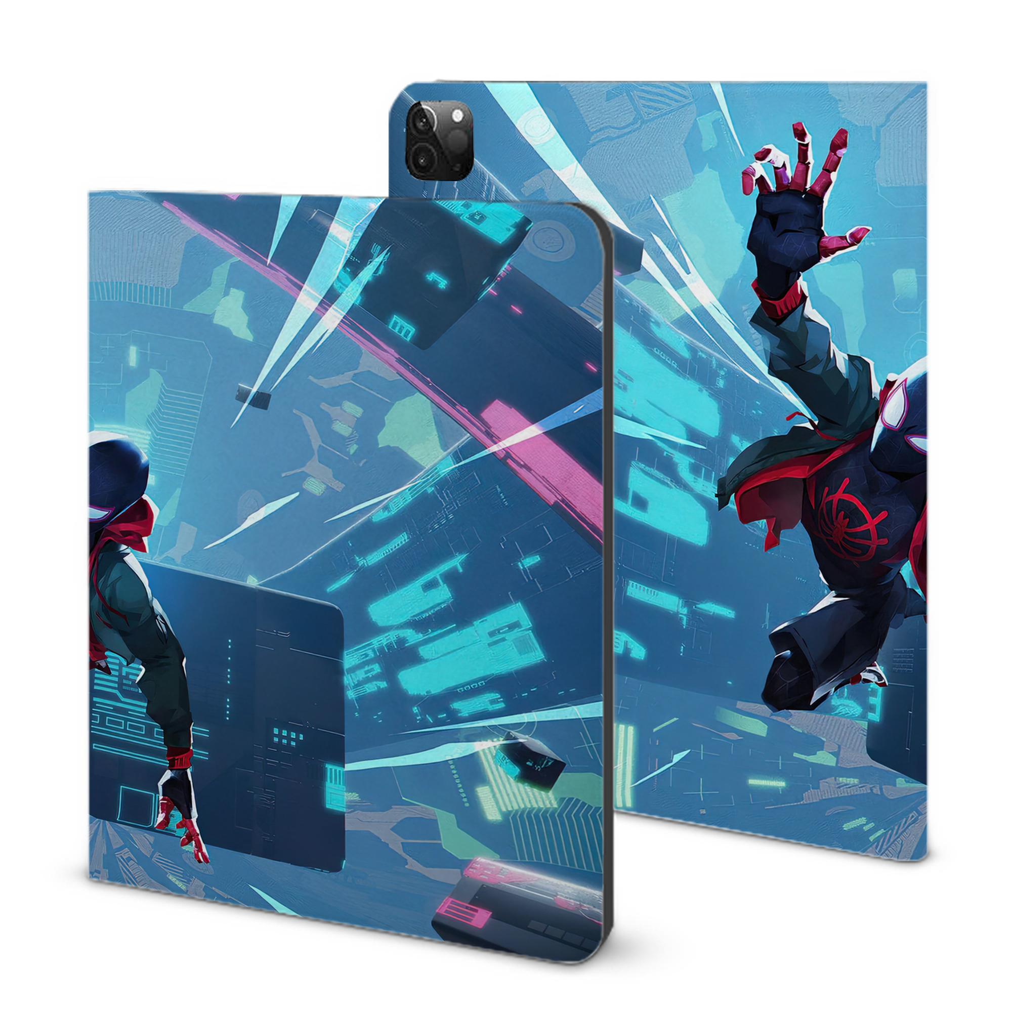 （画像用） Spider Man スパイダーマン IPadケース ペンホルダー付き ブックスタイルデザイン